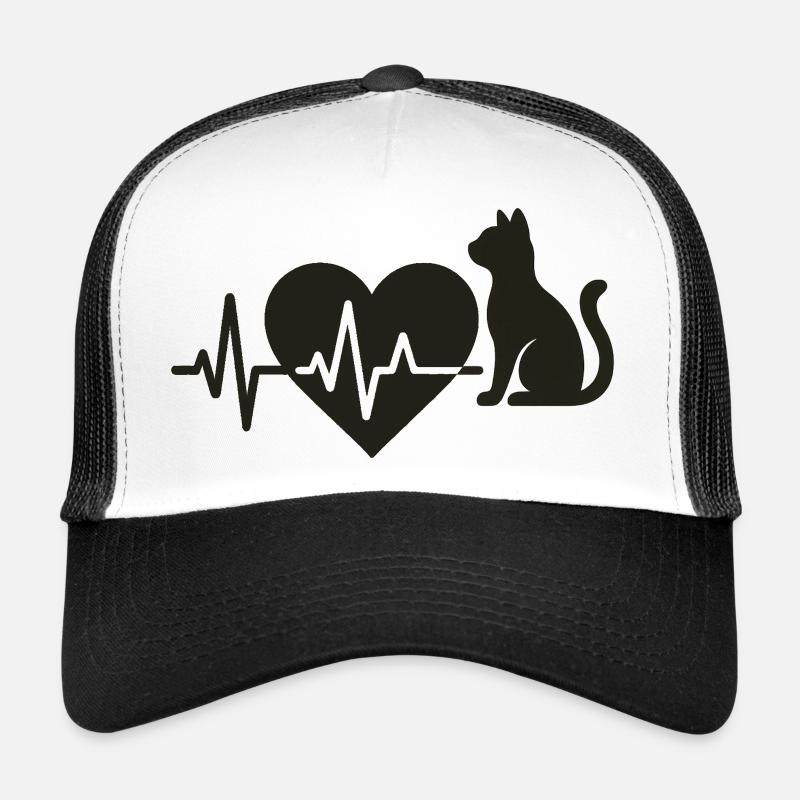 Battements de cœur et motivation du chat Casquette trucker 