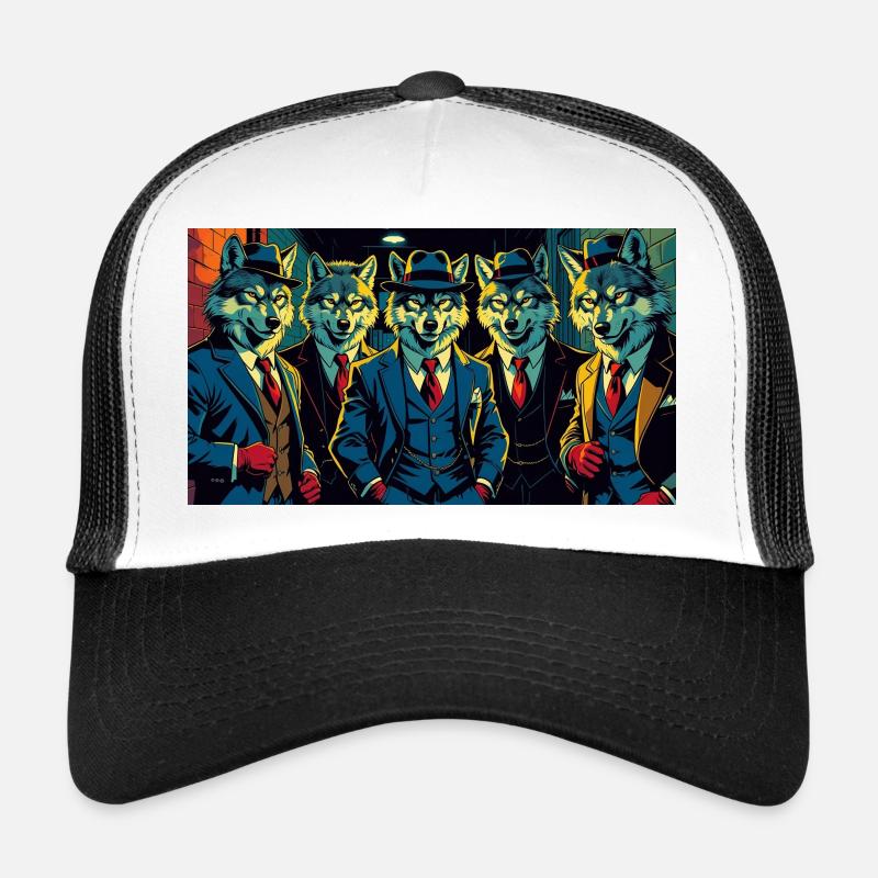 Wolfgang - Trucker Cap - white/black