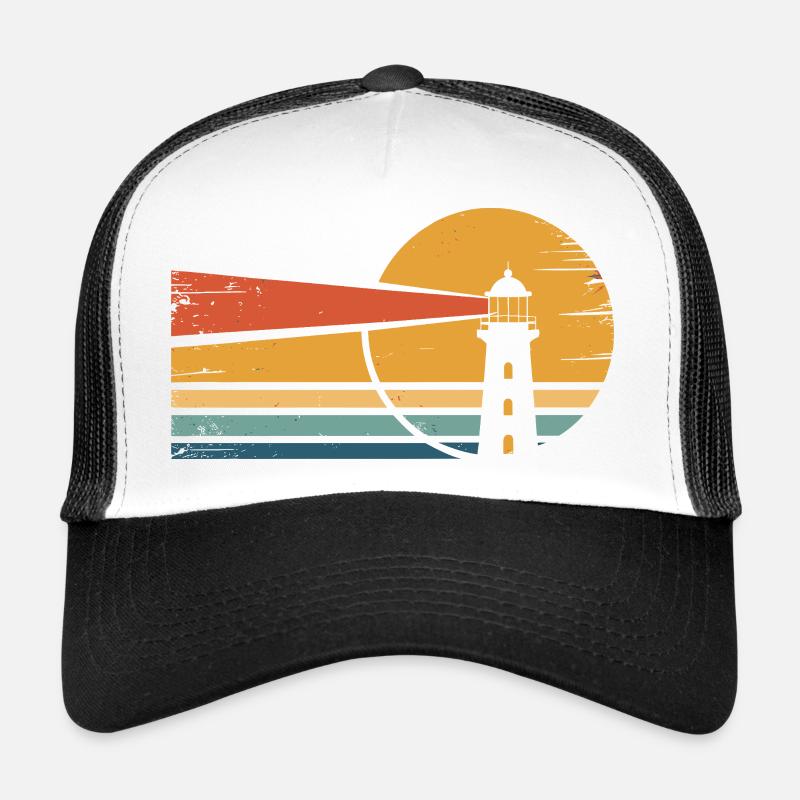 Phare Rétro Coucher de soleil Casquette trucker 