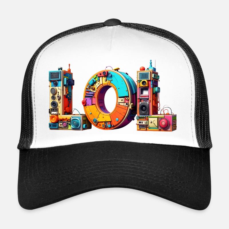 LOL – rire aux éclats – Art coloré Casquette trucker 