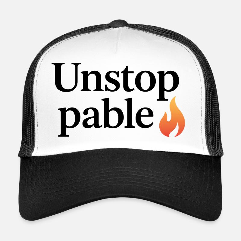 Flamme imparable - Casquette trucker  - blanc/noir