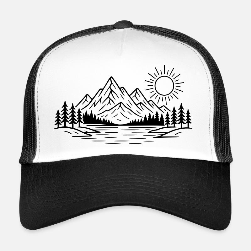 Mountains Nature Forest Trucker Cap