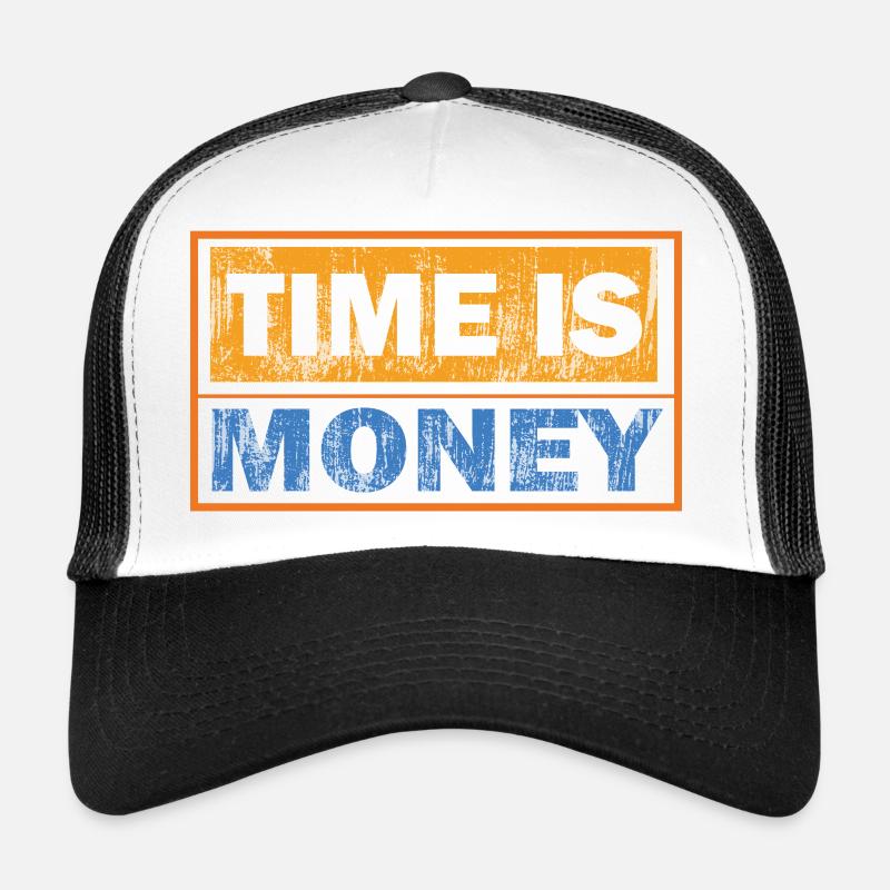 Le temps, c’est de l’argent : Typographie de contraste Casquette trucker 