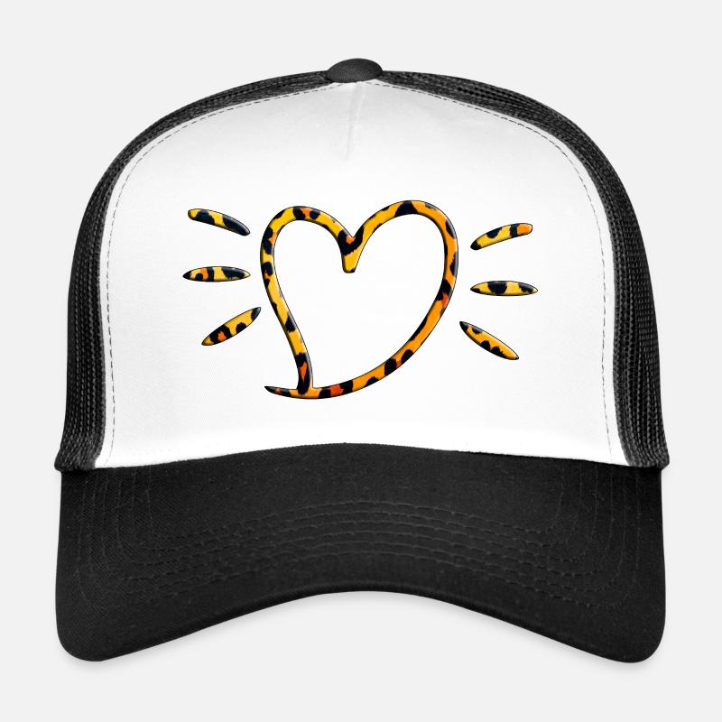 Rayons du cœur léopard Casquette trucker 