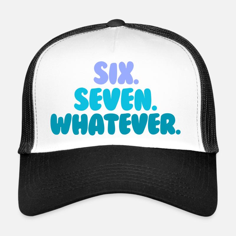 six sept - Casquette trucker  - blanc/noir