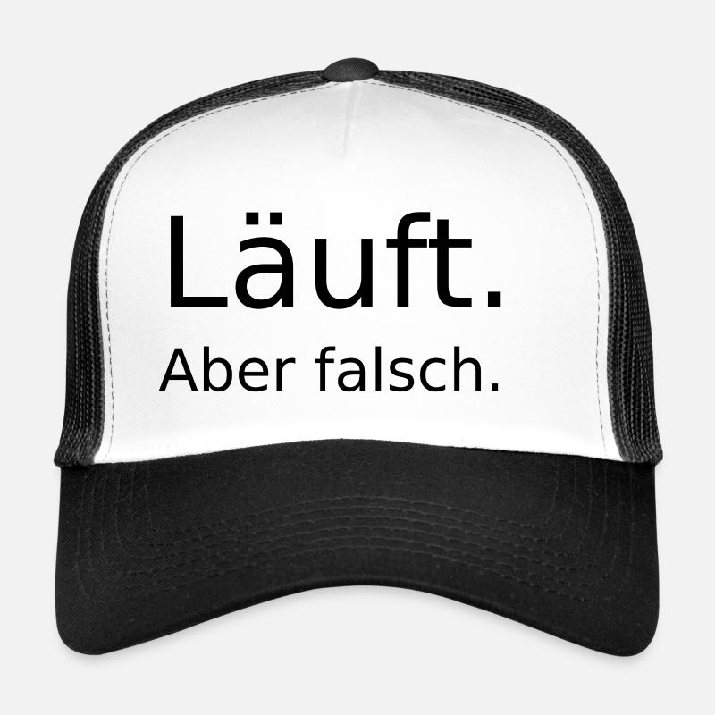 Runs ... but wrong - Trucker Cap - white/black