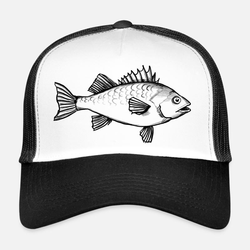 Poisson pêcheur poisson rouge - Illustration Casquette trucker 