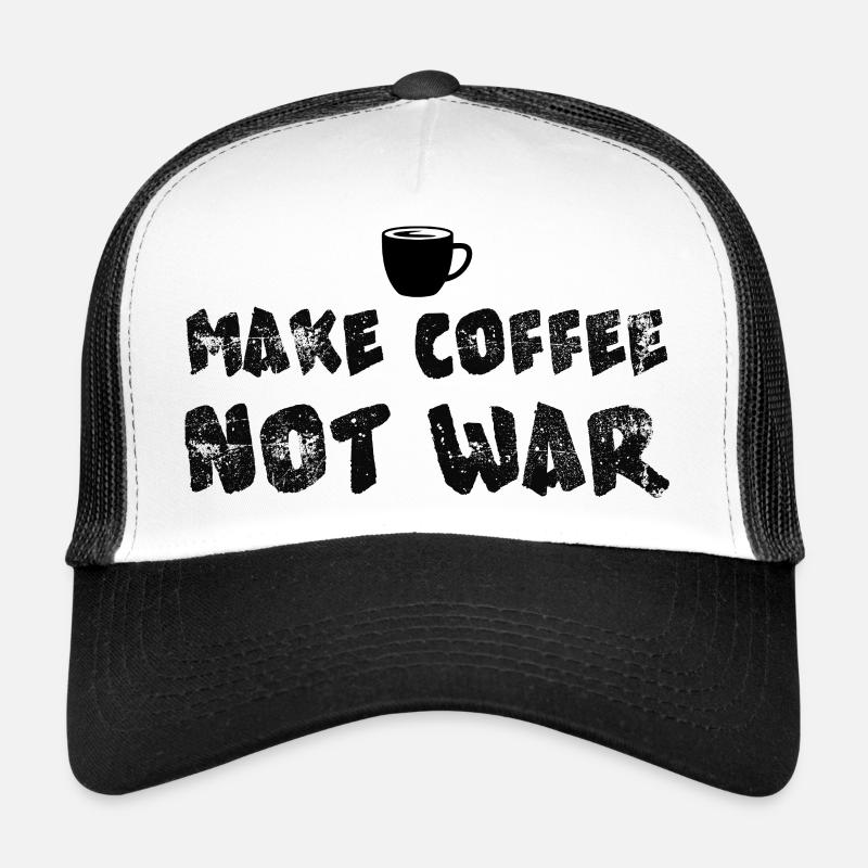 Kaffee nicht Krieg Lustiges Kaffeedesign Trucker Cap