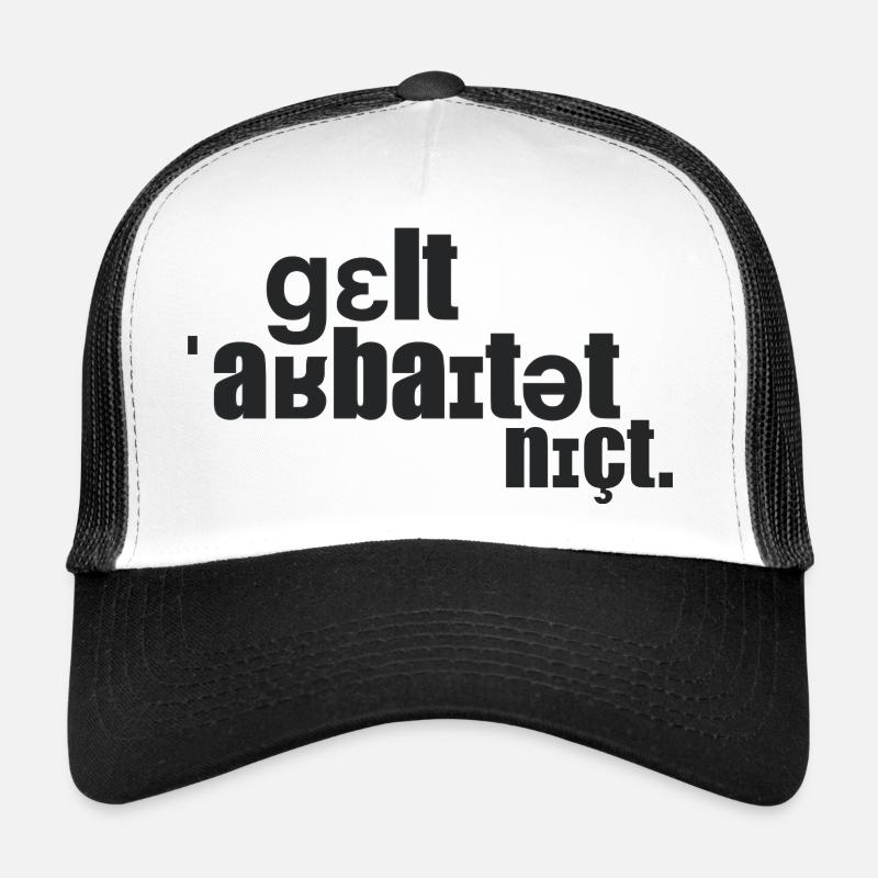 L’argent ne marche pas. Casquette trucker 