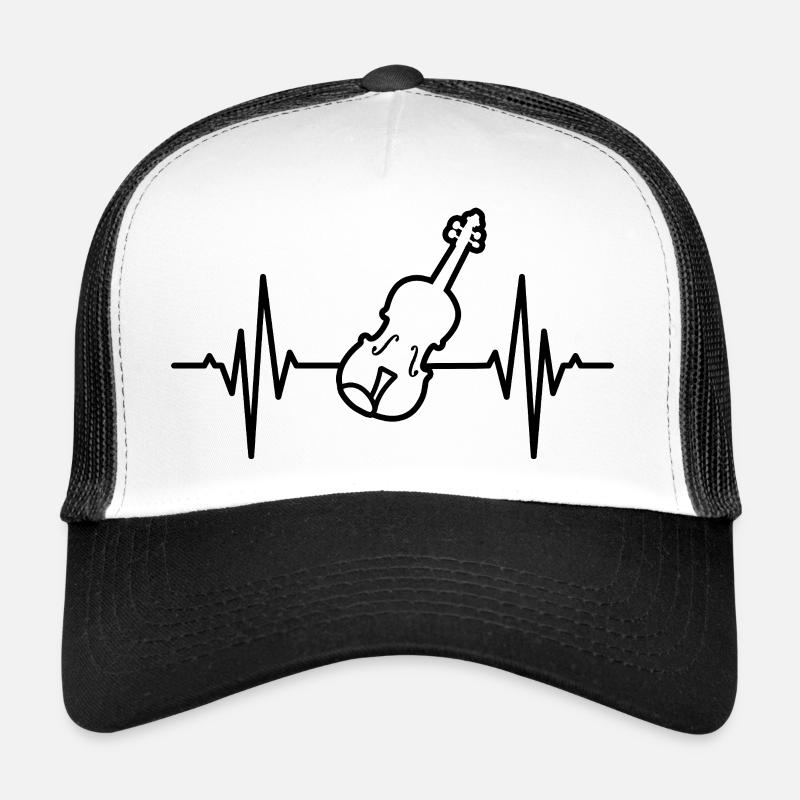 Battement cardiaque ECG de violon Casquette trucker 