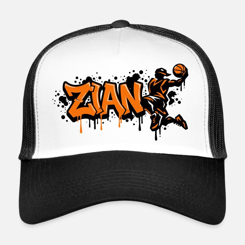 Zian Graffiti Dunk Orange Casquette trucker 