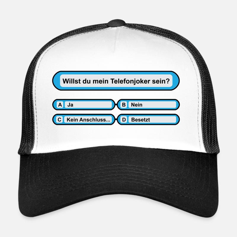 Telefonjoker Quiz - Trucker Cap - Weiß/Schwarz