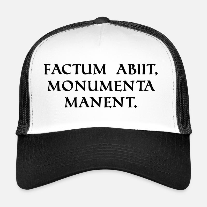 l’acte a disparu mais les monuments sont noirs Casquette trucker 