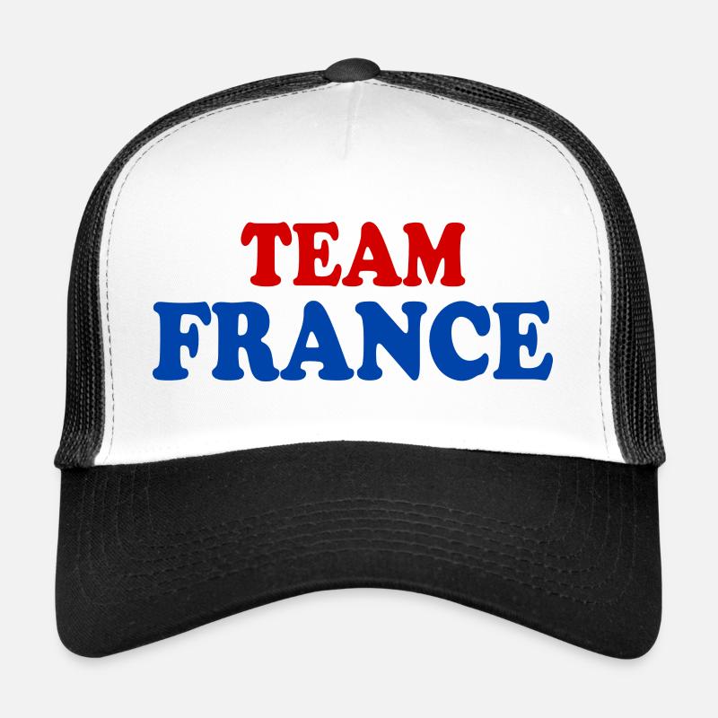 Frankreich - Trucker Cap - Weiß/Schwarz