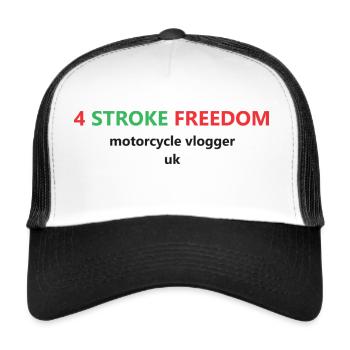 RED AND GREEN 4 STROKE FREEDOM - Trucker Cap - white/black - Front