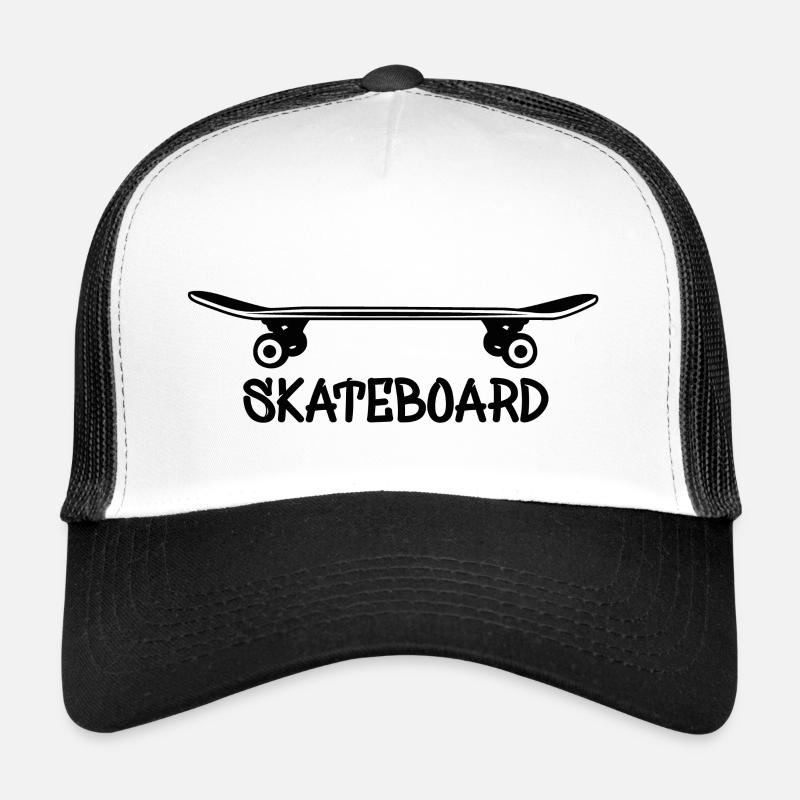 skateboard - Trucker Cap - white/black