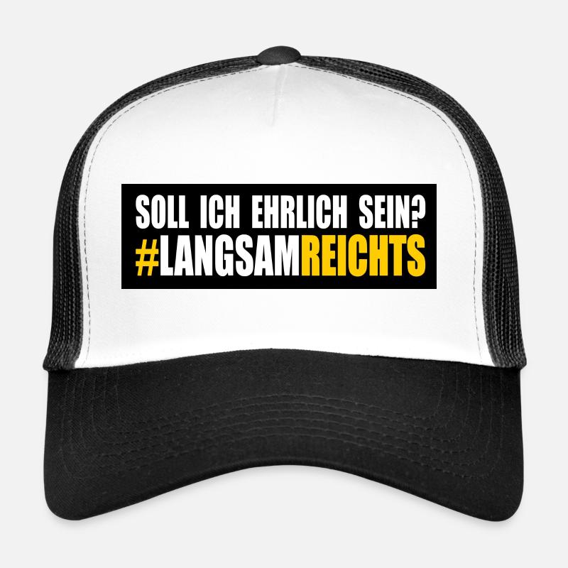 LANGSAM REICHTS - Trucker Cap - Weiß/Schwarz