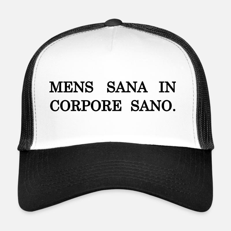 ein gesunder geist in einem gesunden körpe schwarz Trucker Cap