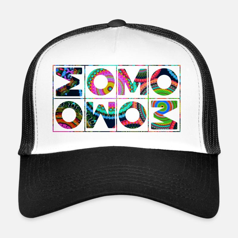 OM Mantra Mandala - Trucker Cap - Weiß/Schwarz