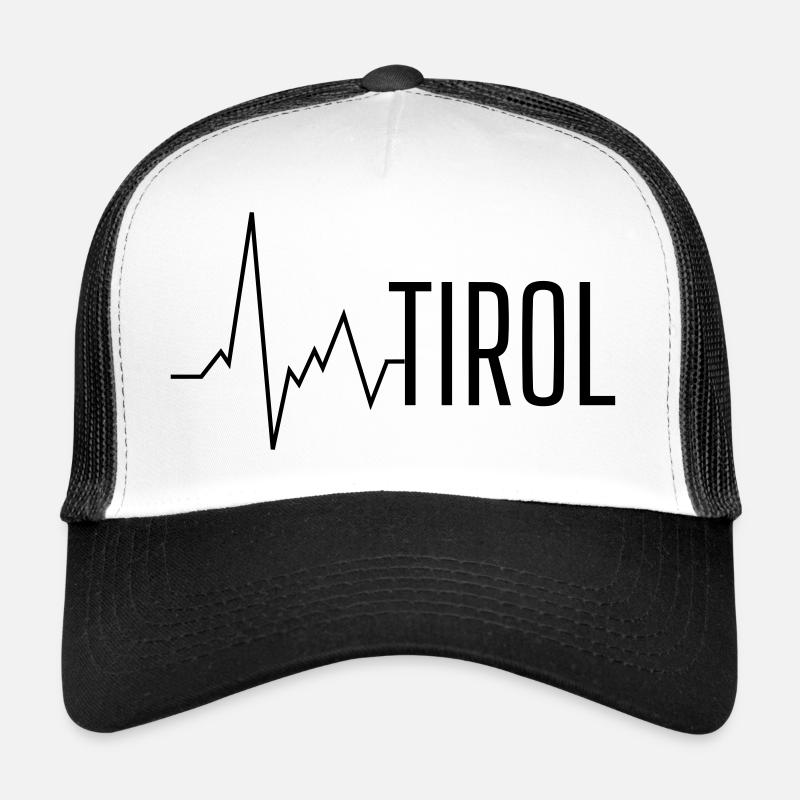 herzschlag tirol - Trucker Cap - Weiß/Schwarz