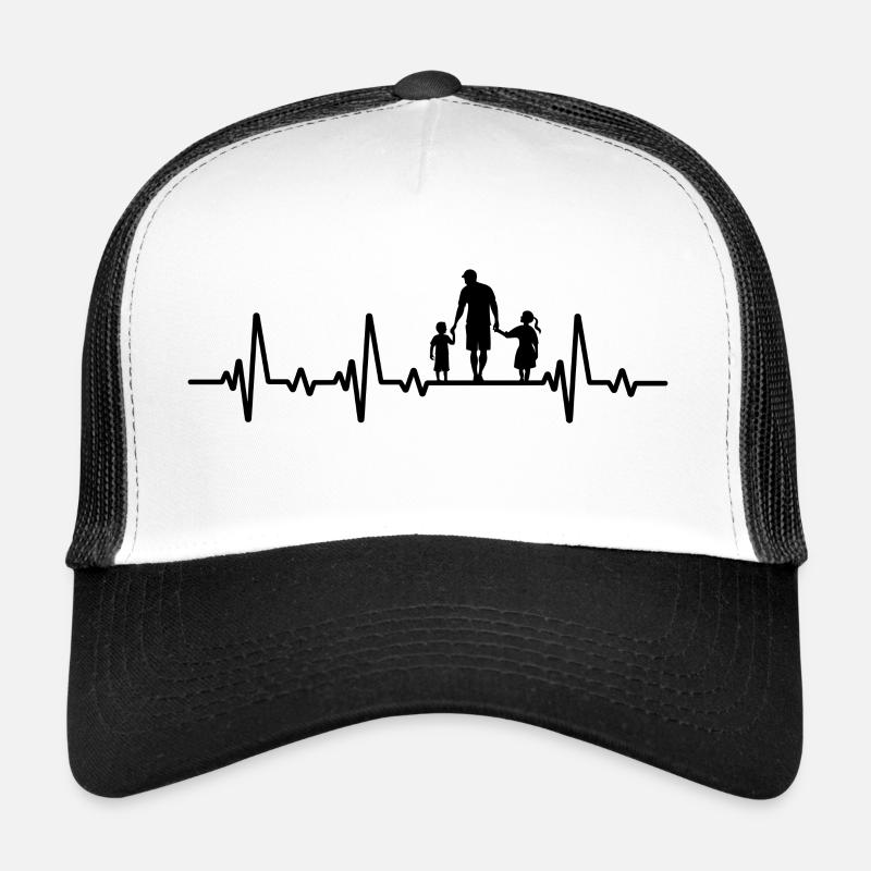 Padre e figlia e figlio, figlia e figlio - Cappellino sportivo - bianco/nero