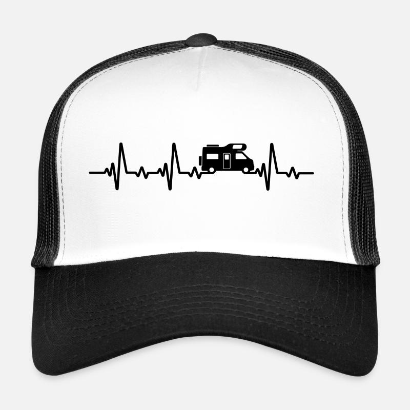 Camping Herzschlag Motorhome Campsite Camper Trucker Cap