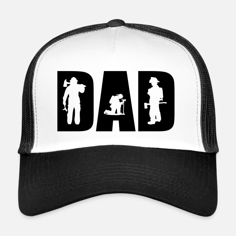 Père Pompier T-shirt Pompier Papa Casquette trucker 