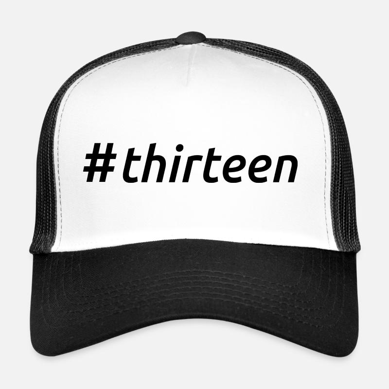 Hashtag Treize Cool 13 ans 13e anniversaire Casquette trucker 