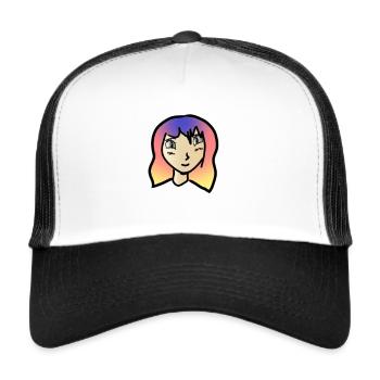 colorful hair - Trucker Cap - white/black - Front