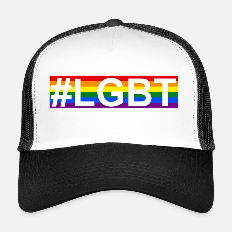 LGBT Rainbow - Trucker Cap - Weiß/Schwarz