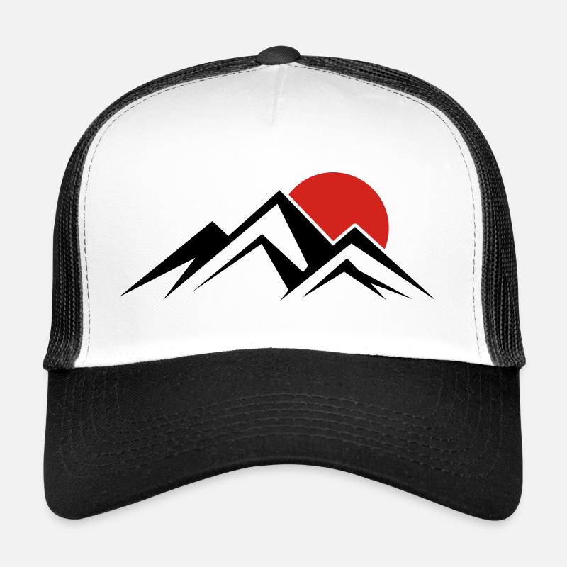 The Mountains with the Sunset Nature Mountains Trucker Cap