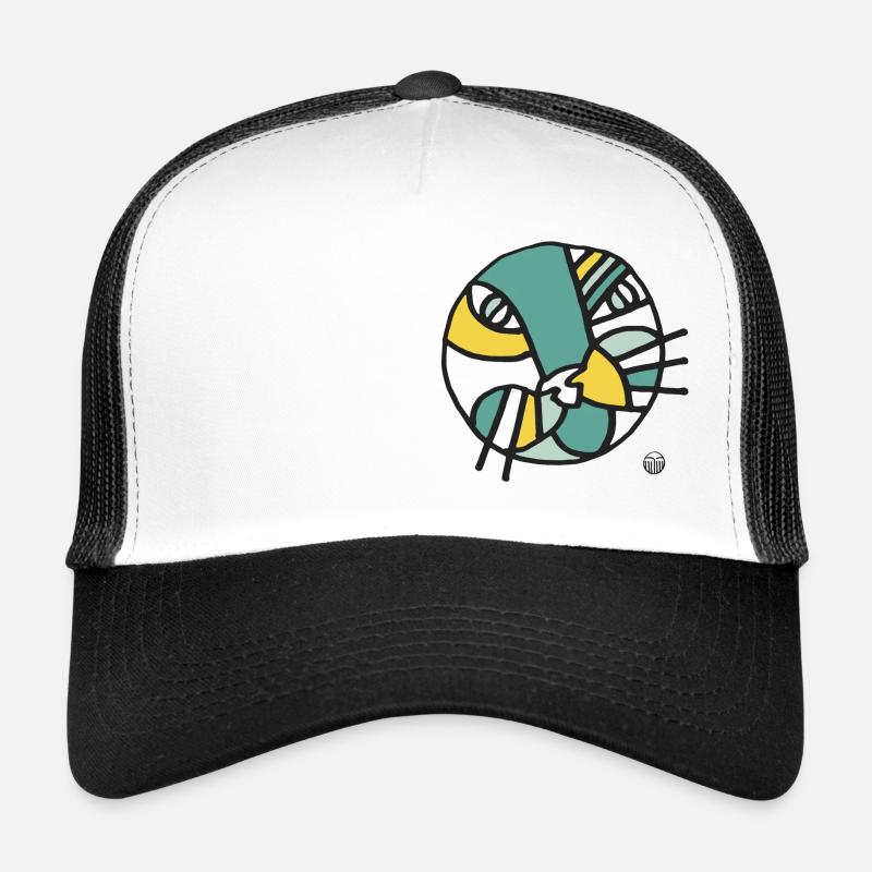 CIRCLE CAT - Trucker Cap - Weiß/Schwarz