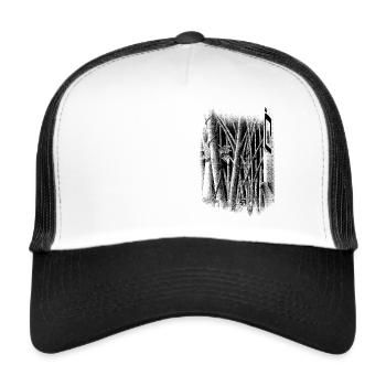 Arbres de la jungle dans la forêt tropicale - Casquette trucker  - blanc/noir - Devant