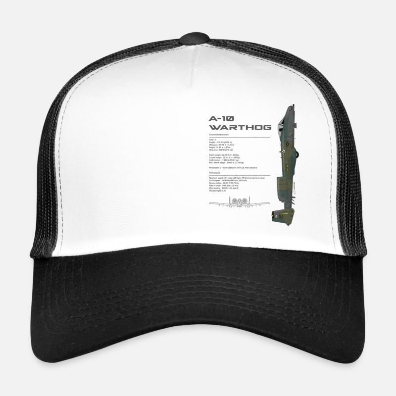 A-10 WARTHOG - AS2012 - Casquette trucker  - blanc/noir