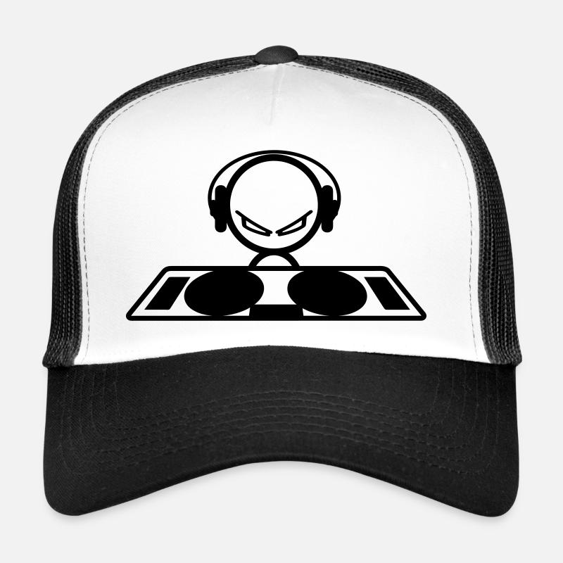 dj - Trucker Cap - Weiß/Schwarz