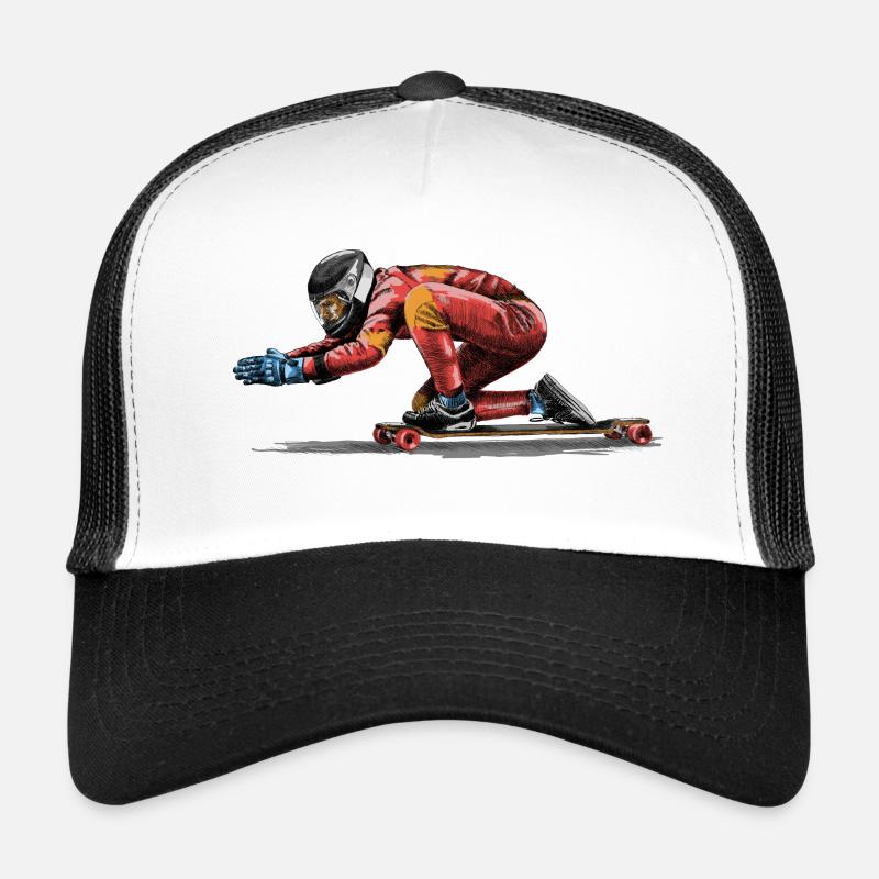 Longboard - Trucker Cap - white/black