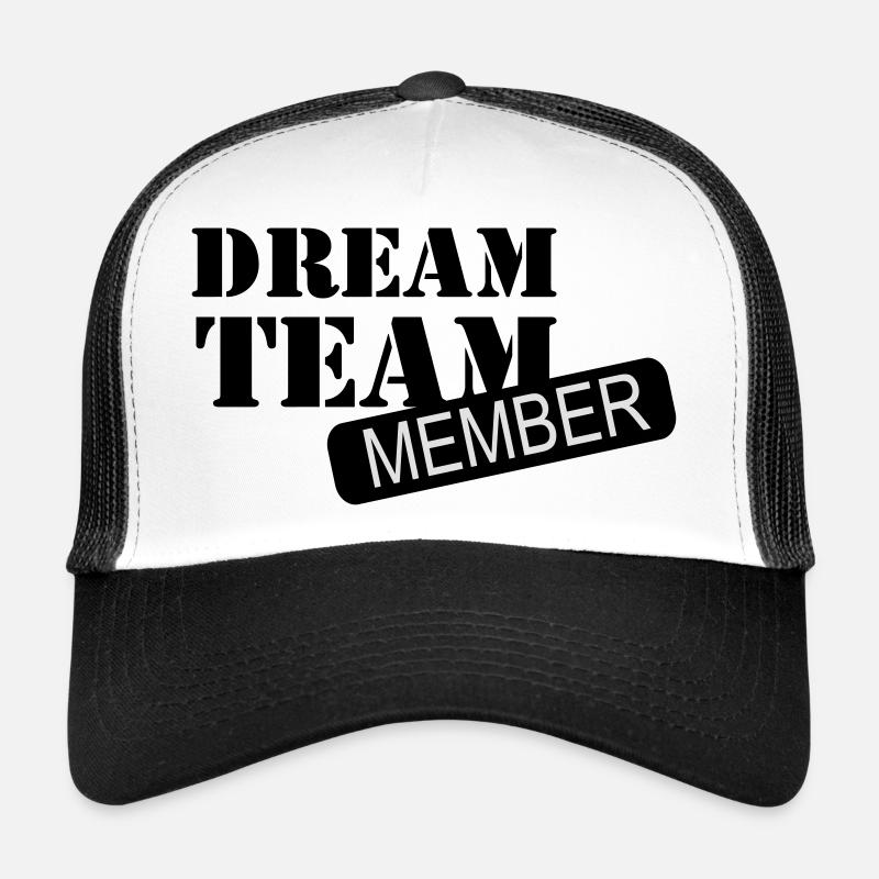 6061912 121196980 dreamteam - Trucker Cap - Weiß/Schwarz