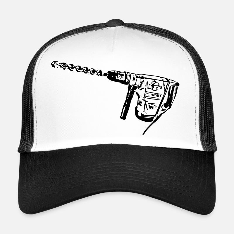Bohrhammer - Trucker Cap - Weiß/Schwarz