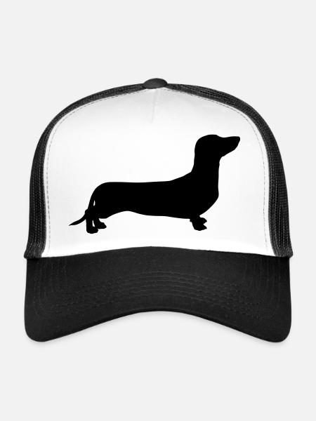Dackel - Trucker Cap - Weiß/Schwarz - Vorne
