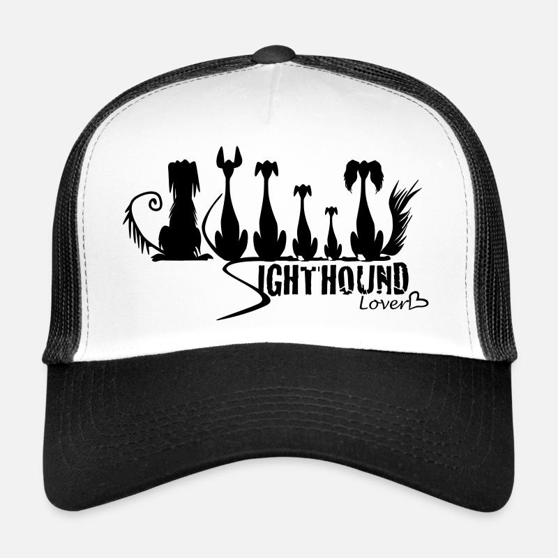 sighthound_lover - Casquette trucker  - blanc/noir