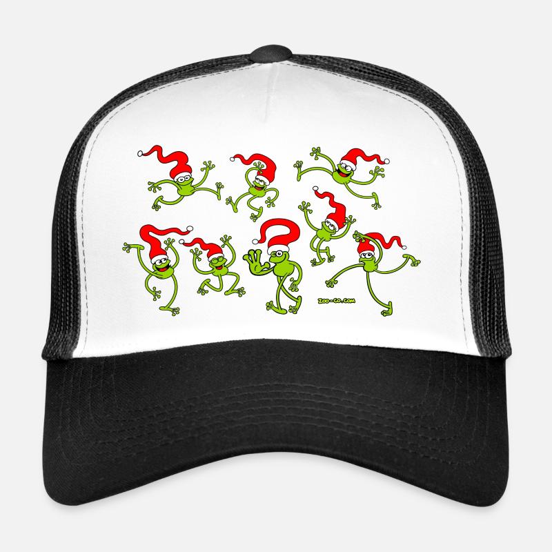 Grenouilles dansent et fêtent Noël joyeusement Casquette trucker 