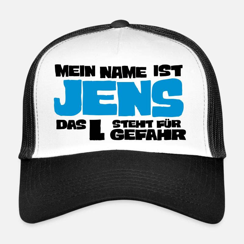 jens - Trucker Cap - Weiß/Schwarz