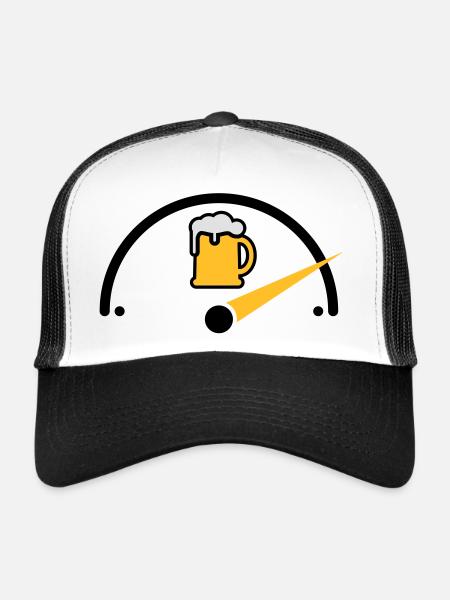 Beer full - Casquette trucker  - blanc/noir - Devant