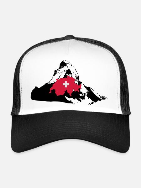 Matterhorn Switerland - Trucker Cap - white/black - Front