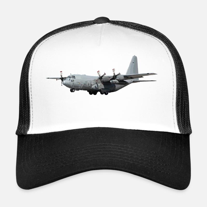 C-130 Hercules - Casquette trucker  - blanc/noir
