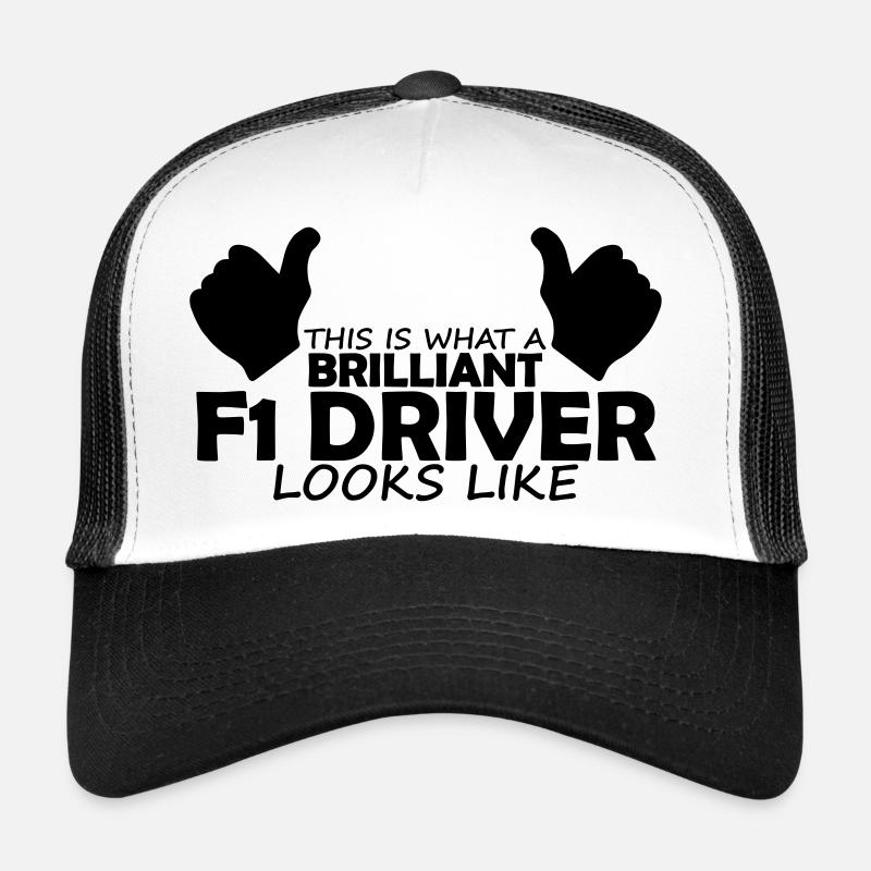 brilliant f1 driver - Trucker Cap - white/black