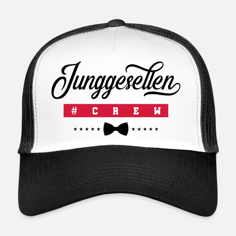 junggesellen crew - Trucker Cap - Weiß/Schwarz