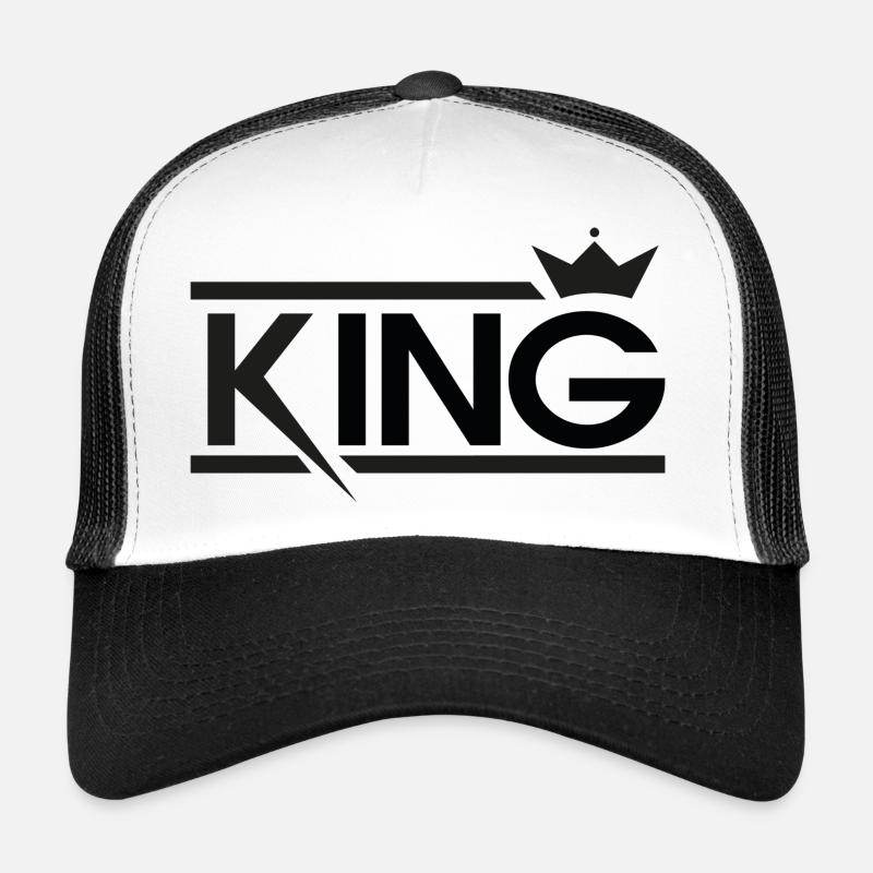 König - Trucker Cap - Weiß/Schwarz