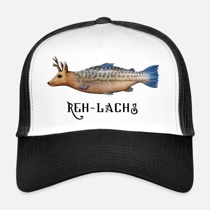 Reh-Lachs - Trucker Cap - Weiß/Schwarz