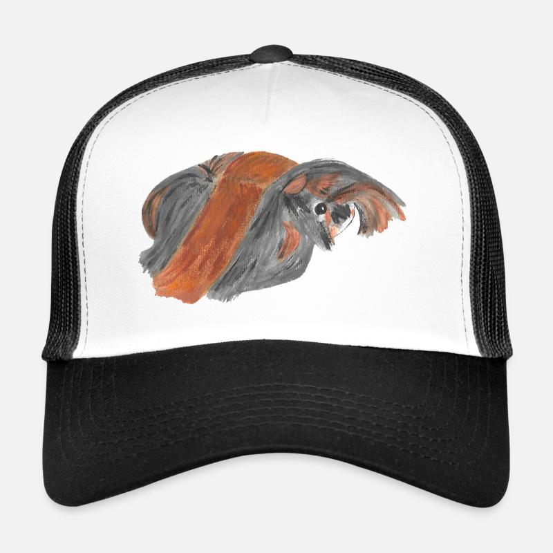 Cochon d'inde péruvien - Casquette trucker  - blanc/noir